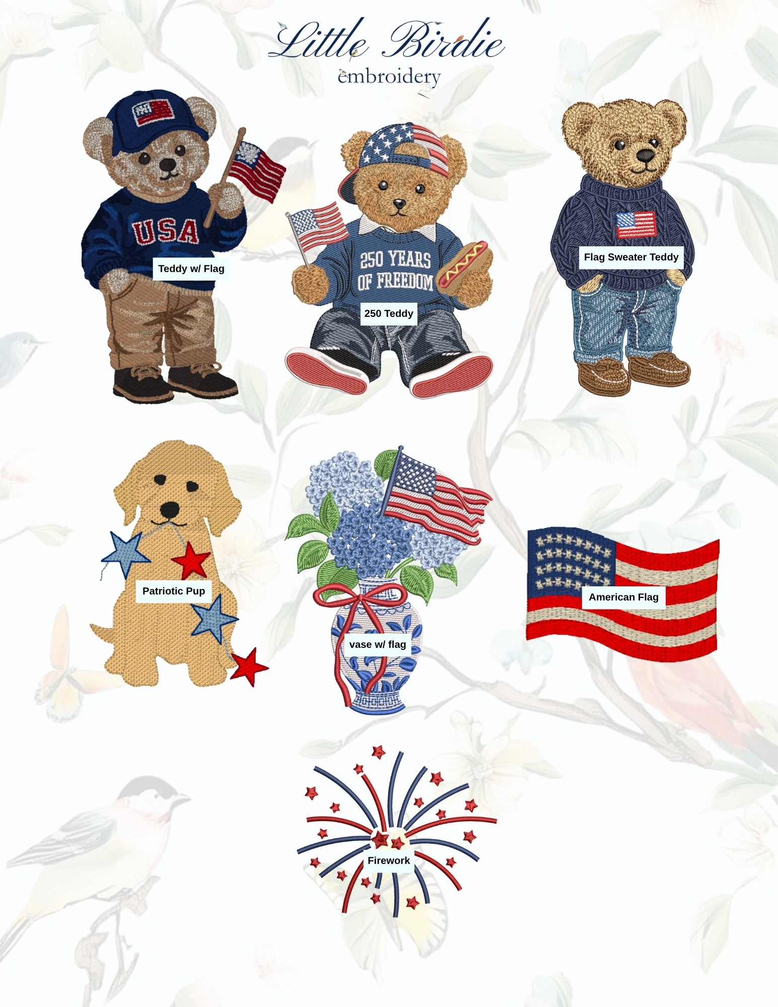 Cocktail Napkins (Set of 4) - Patriotic
