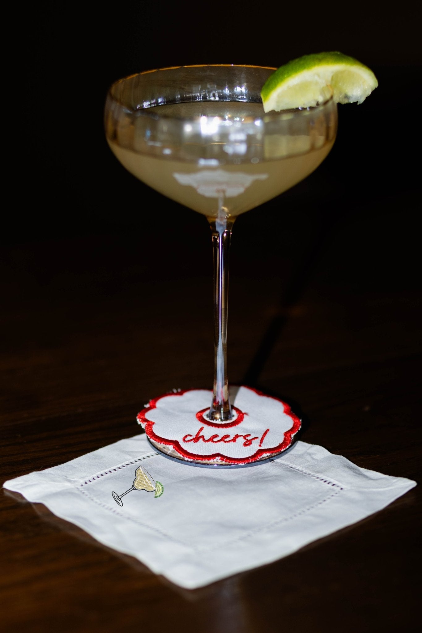Scalloped Drink Tags (Set of 4) - Happy Hour